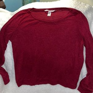Dark maroon long sleeve